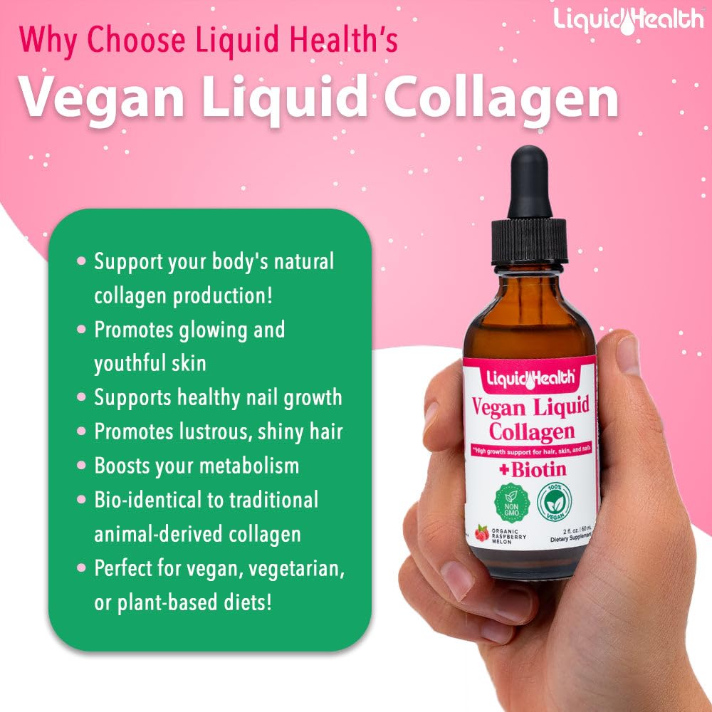 Collagène liquide végétal LIQUIDHEALTH sur une table