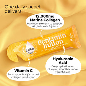 Collagène marin Benjamin Button 12 000mg étiquette et ingrédients