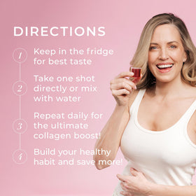 Collagène Marin Swedish Collagen dans un verre avec des fruits