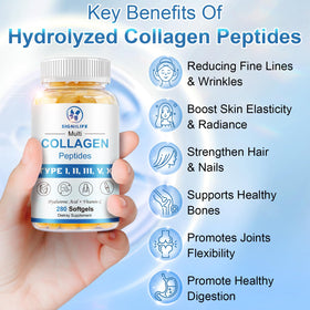 Collagène multi-peptides SIGNILIFE sur fond neutre