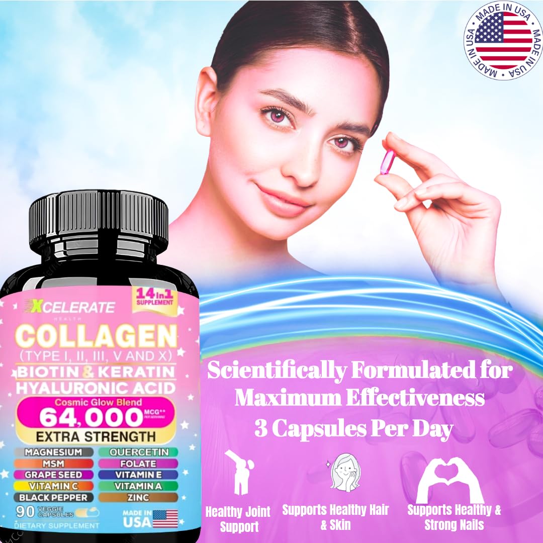 Collagène Peptides 14-en-1 Complex NeuVelleNutrition capsules sur une cuillère