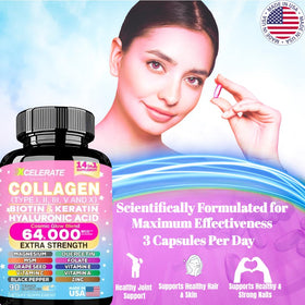 Collagène Peptides 14-en-1 Complex NeuVelleNutrition capsules sur une cuillère