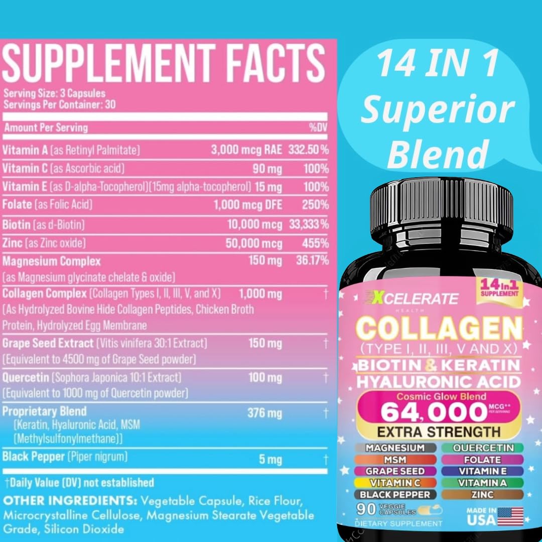 Collagène Peptides 14-en-1 Complex NeuVelleNutrition étiquette des ingrédients