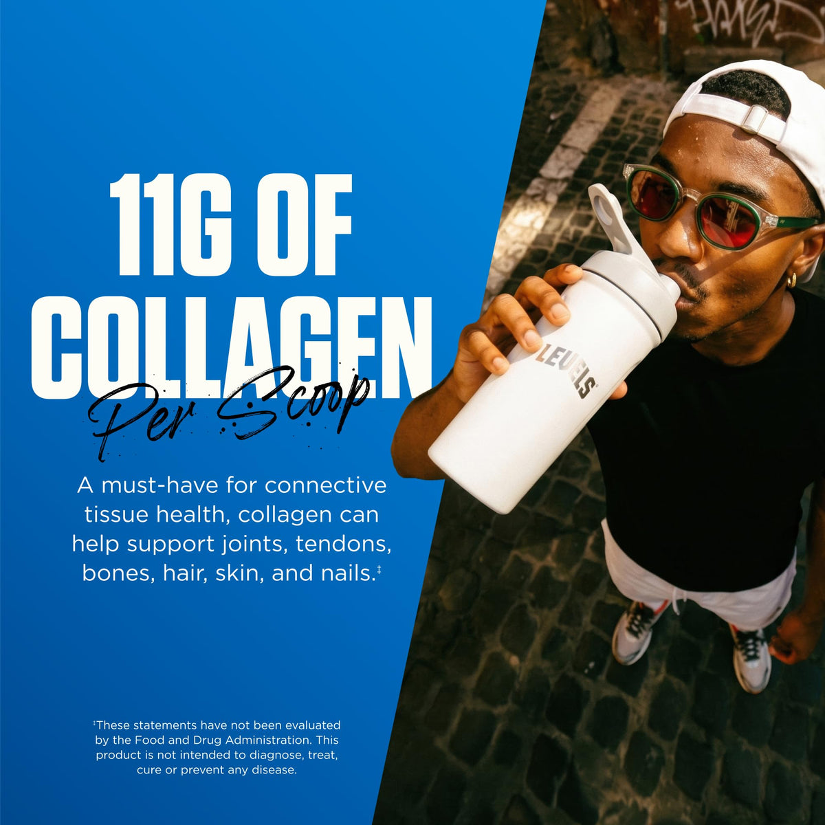 Collagène Peptides Levels Nutrition dans un smoothie