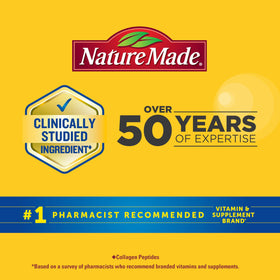 Collagène Peptides Nature Made avec Vitamine C et ingrédients naturels
