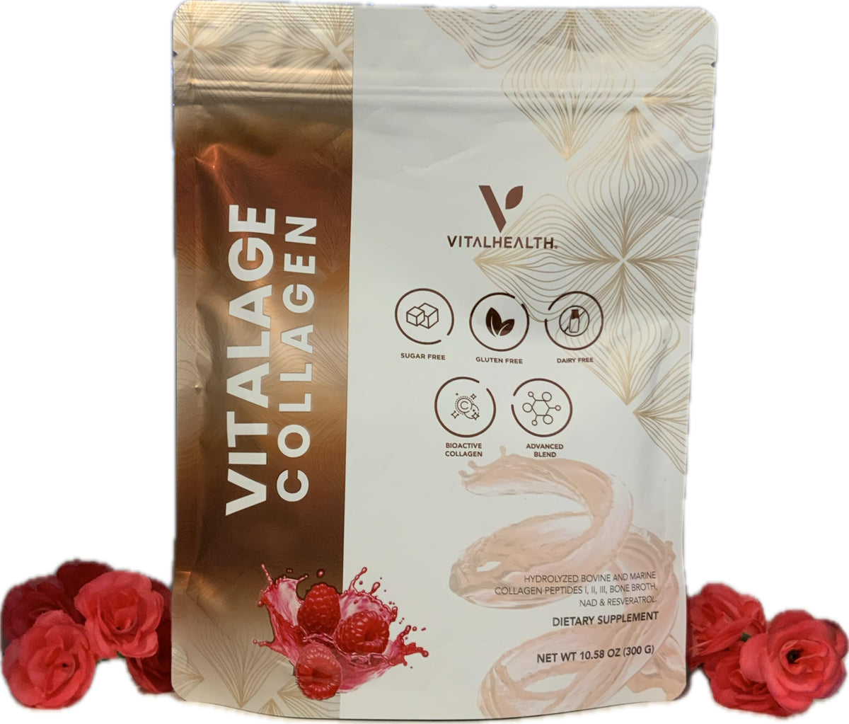 Collagène sans gluten 304g, packaging avec détails clairs