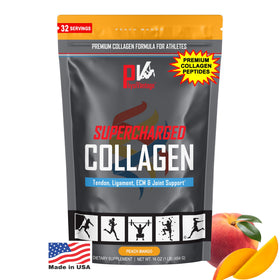 Collagène Supercharged PhysiVantage en poudre 481g saveur Pêche Mangue