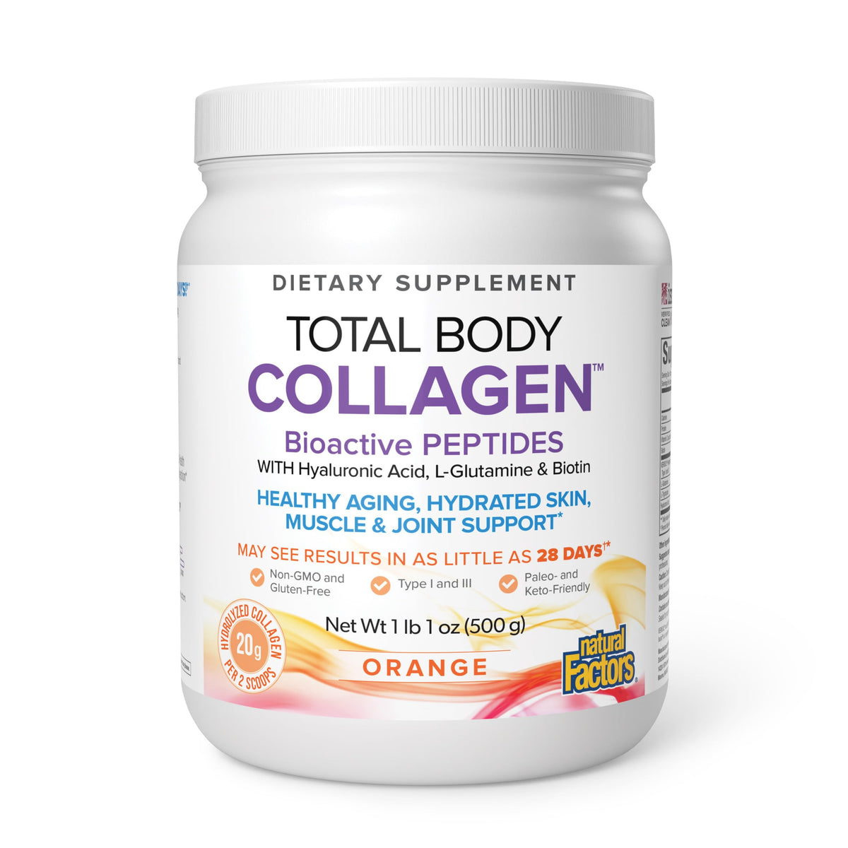 Collagène Total Corps Natural Factors 500 g vue avant
