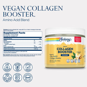Collagène Végétal SOLARAY 240g détail du couvercle