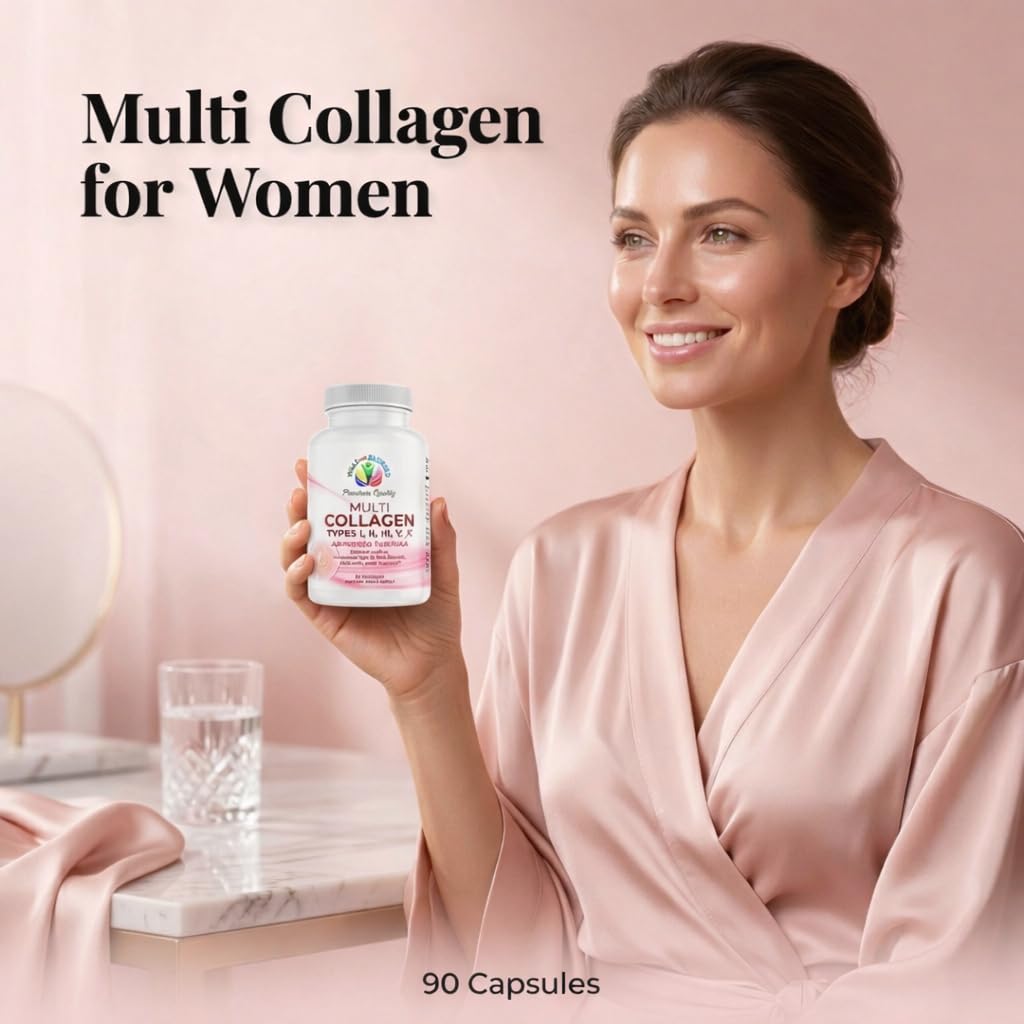 Collagène Well and Blessed sur une table en bois