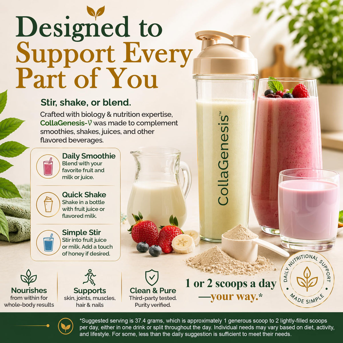 CollaGenesis™-V en utilisation dans un shaker