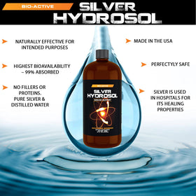 Colloidal Silver Advanced Bionetix avec étiquette et détails du produit