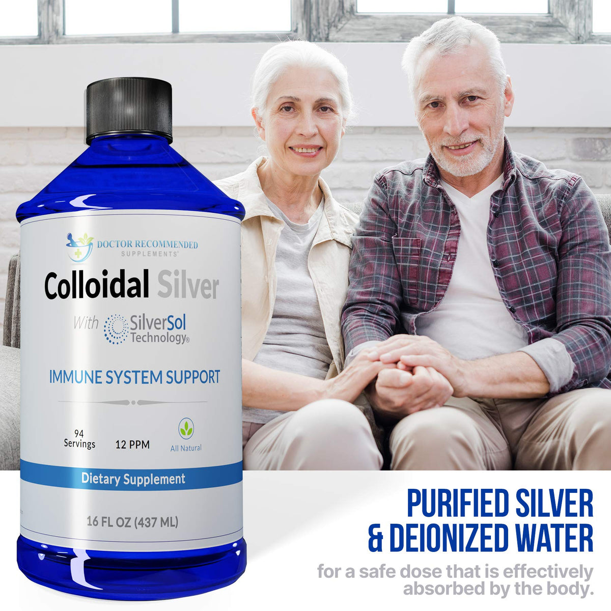 Colloidal Silver Liquid 12 PPM avec dosette