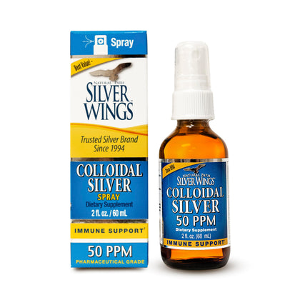 Colloidal Silver Natural Path Silver Wings 50ppm 2 fl oz Spray front view