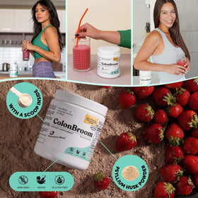ColonBroom Poudre de Psyllium 748g Fraise ingrédients
