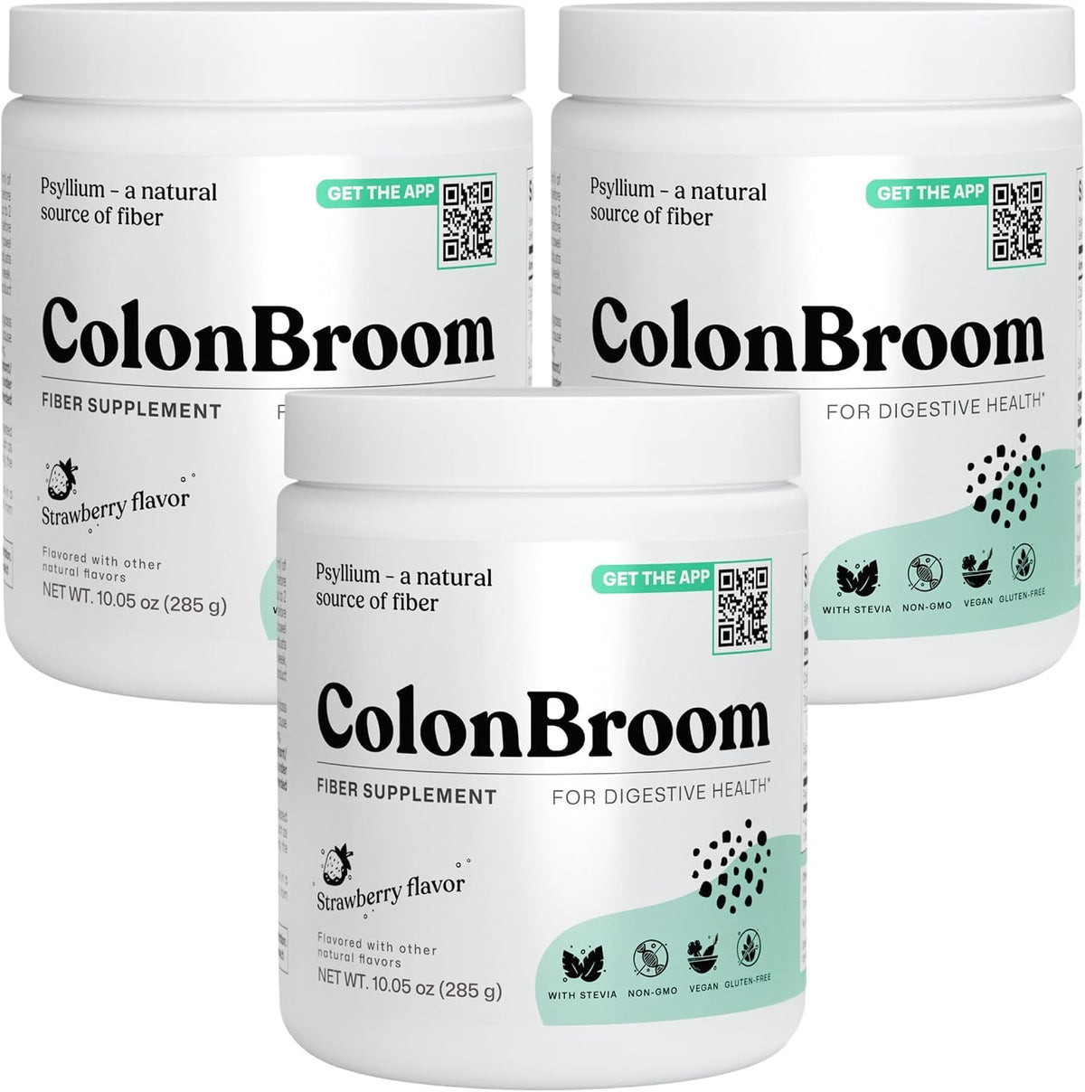 ColonBroom Poudre de Psyllium Fraise 1111g vue de face