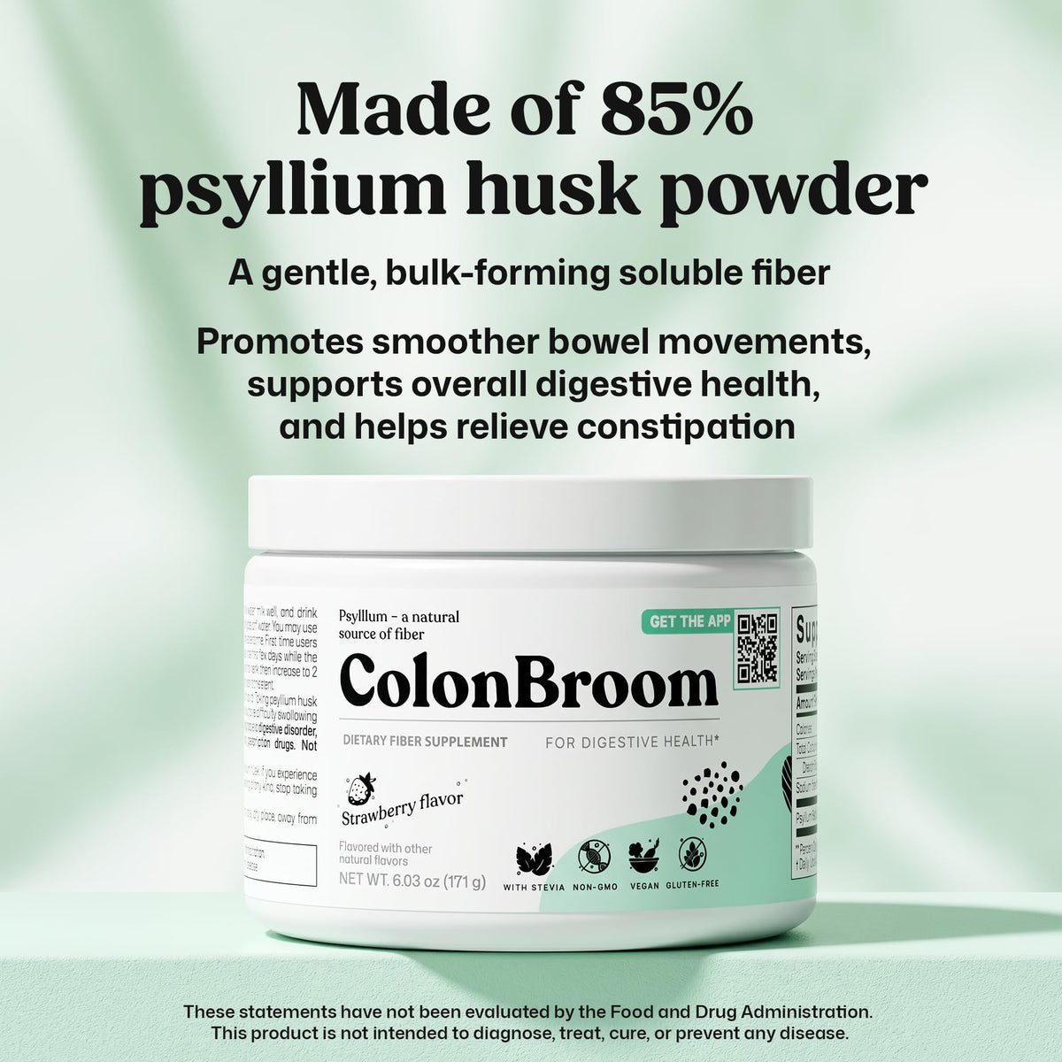 ColonBroom Poudre de Psyllium Fraise 222g ingrédients