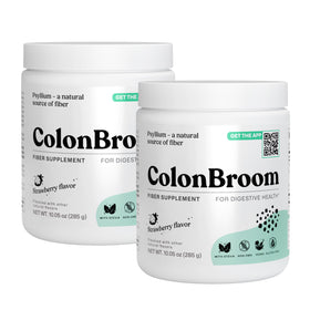 ColonBroom Poudre de Psyllium Fraise 740g vue de face