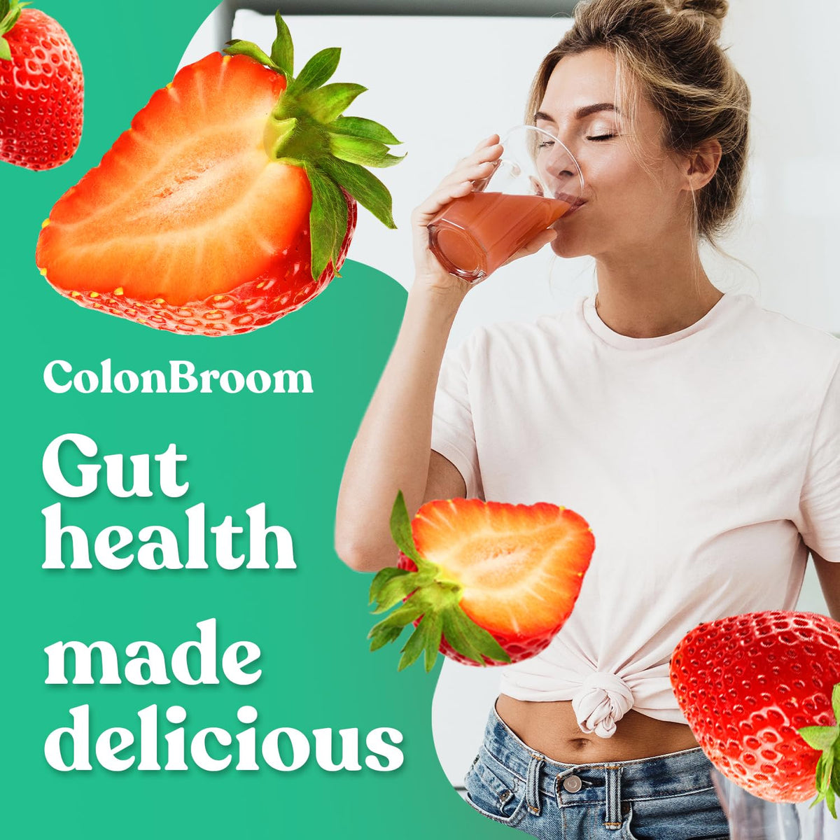 ColonBroom Poudre de Psyllium Fraise avec mesure