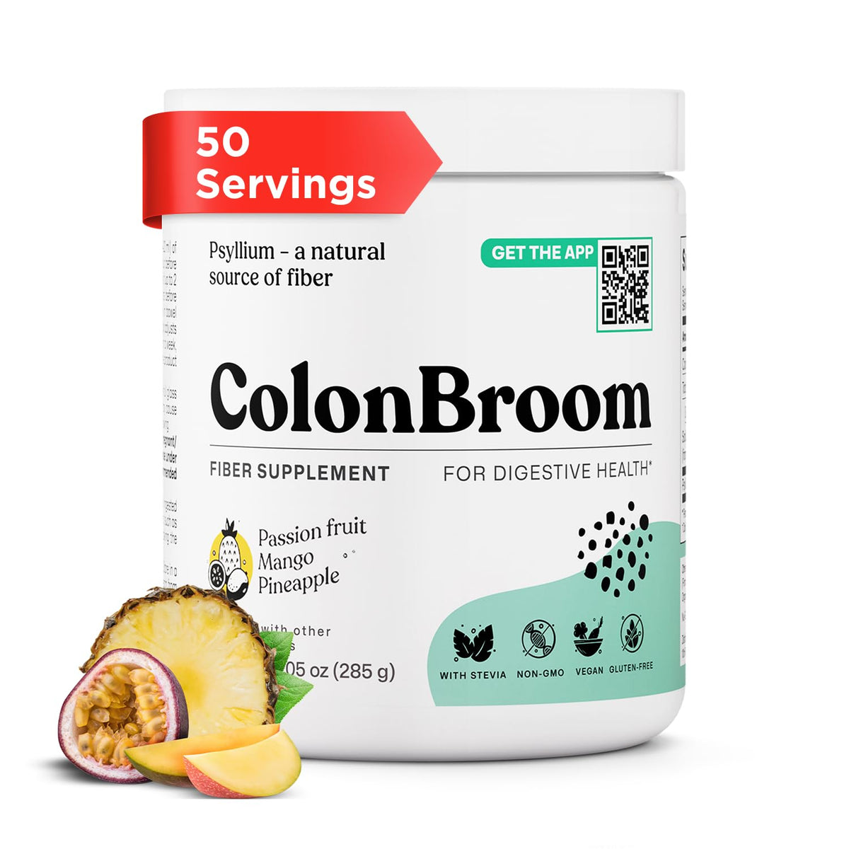 ColonBroom poudre de psyllium fruits tropicaux, vue de face