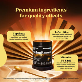 ColonBroom Poudre de Psyllium Premium Fraise 399g avec cuillère