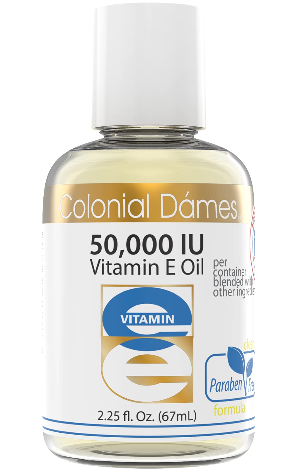 Colonial Dames Huile de Vitamine E 50 000 UI flacon vu de face