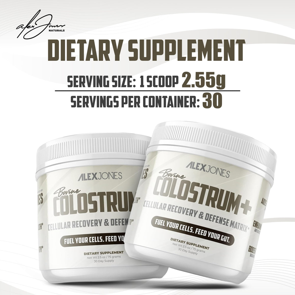 Colostrum+ Alex Jones Naturals 132g avec cuillère doseuse