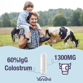 Colostrum bovin Yonrave sur une table en bois