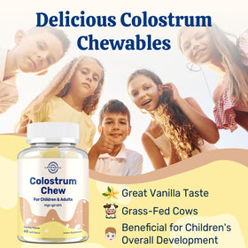 Colostrum Chews lipmaxmall ouvert avec des chews visibles