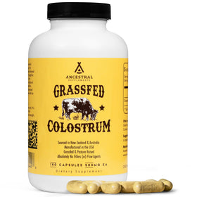Colostrum de bœuf Ancestral Supplements 3000mg 180 capsules vue avant
