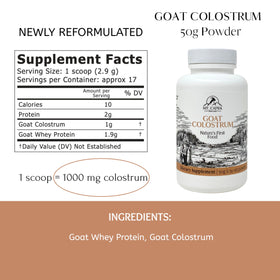 Colostrum de chèvre Mt. Capra 1000 mg 50g emballage