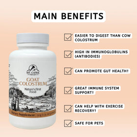 Colostrum de chèvre Mt. Capra 1000 mg 50g vue arrière