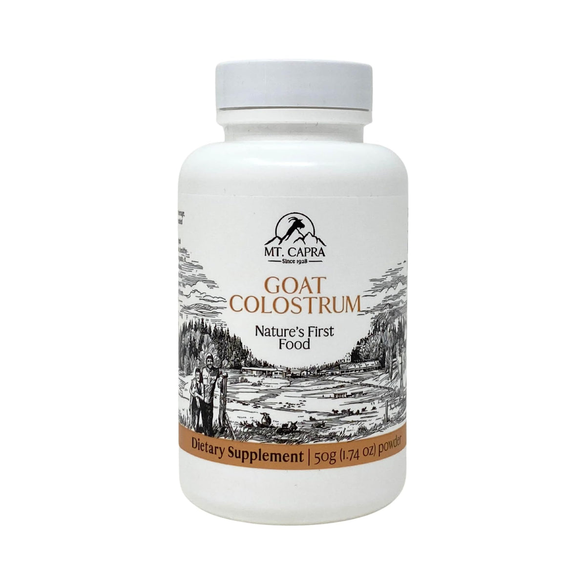 Colostrum de chèvre Mt. Capra 1000 mg 50g vue avant