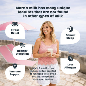 Colostrum de jument Milk Wealth avec une cuillère