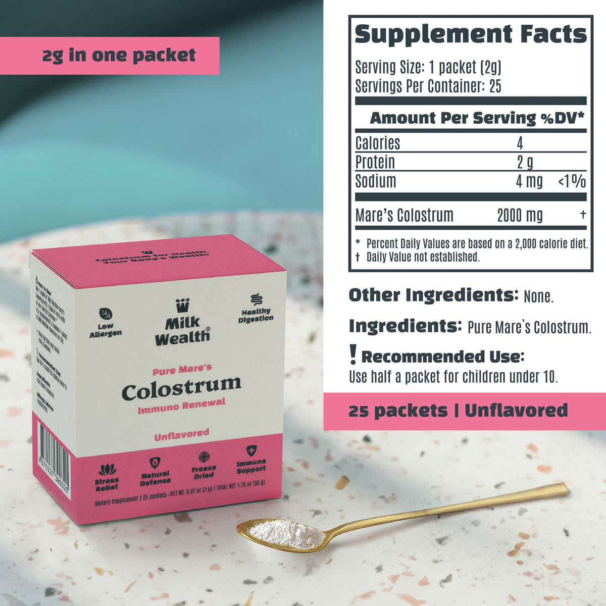 Colostrum de jument Milk Wealth en utilisation