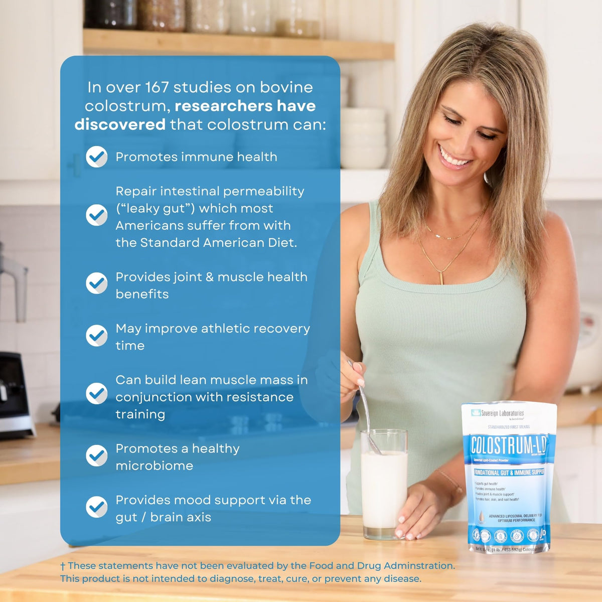 Colostrum-LD Poudre de Colostrum Liposomal 12oz Vanille dosage