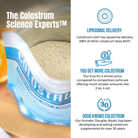 Colostrum-LD Poudre de Colostrum Liposomal 12oz Vanille emballage