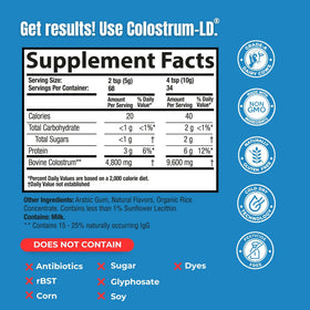 Colostrum-LD Poudre de Colostrum Liposomal 12oz Vanille en utilisation