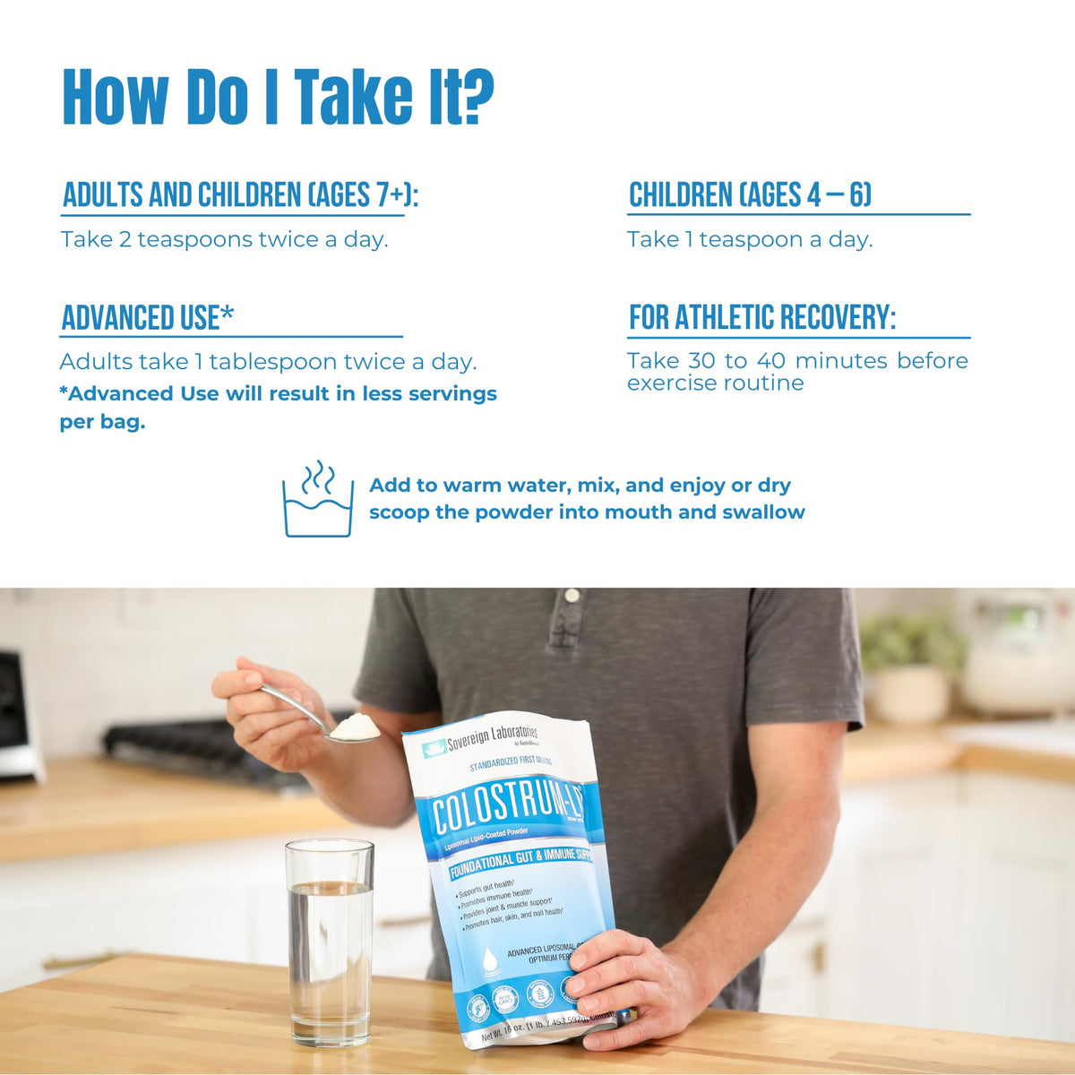 Colostrum-LD Poudre Liposomale 170 g - utilisation dans un smoothie