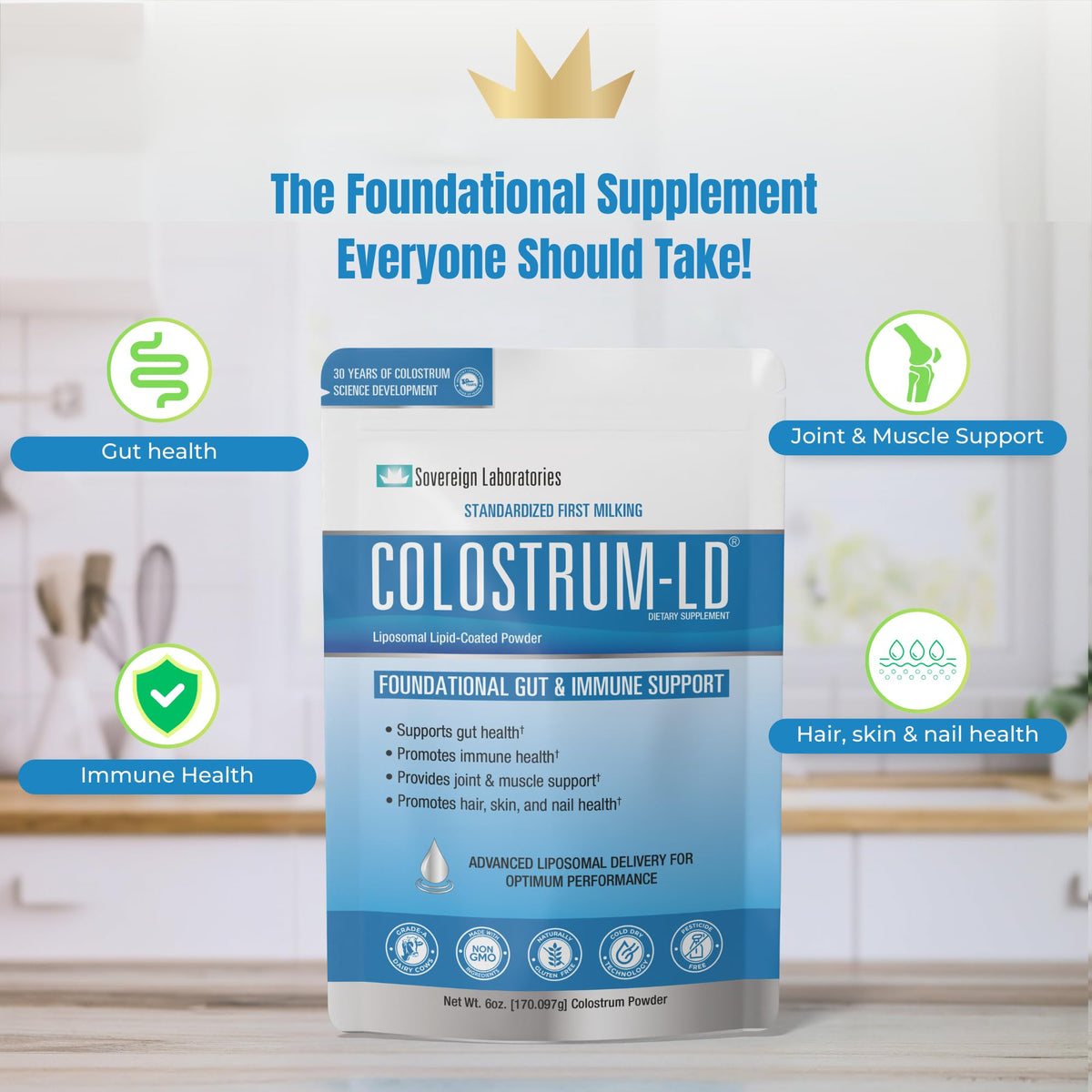 Colostrum-LD Poudre Liposomale 170 g - vue arrière
