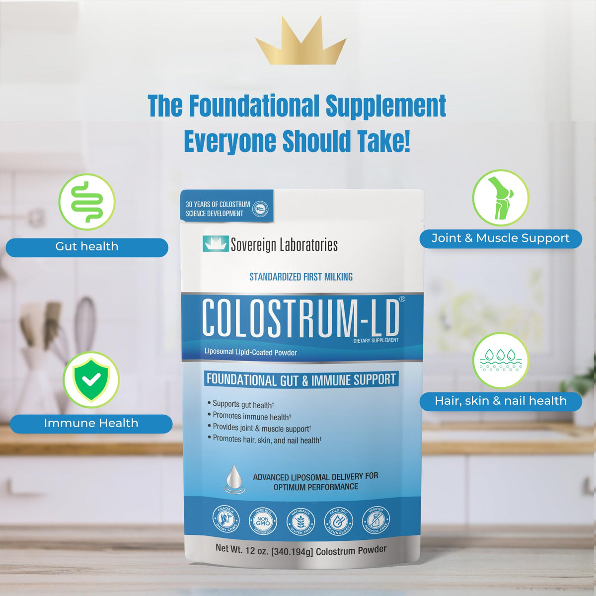 Colostrum-LD Poudre Liposomale 340g contenu en poudre