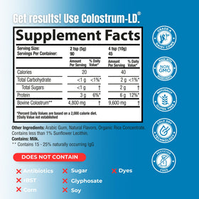 Colostrum-LD Poudre Vanille Naturelle 453g emballage