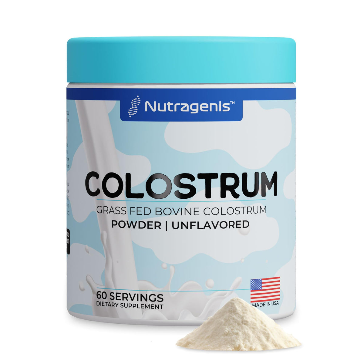 Colostrum™ Premium Poudre Nutragenis 91g vue de face