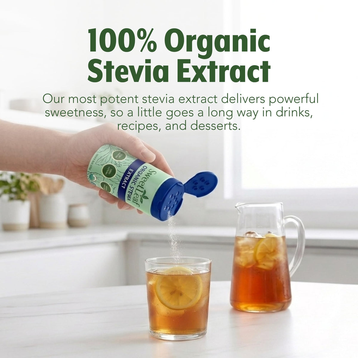 Comparaison de la poudre de Stévia SweetLeaf avec du sucre