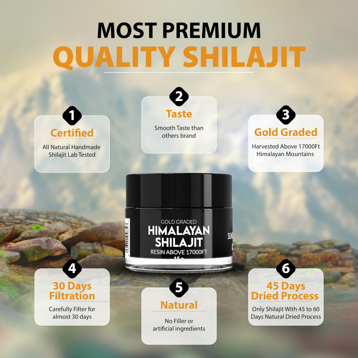 Comparaison de la résine de shilajit PakShilajit avec d'autres produits