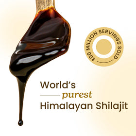 Comparaison de la taille de l'emballage de Shilajit