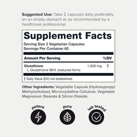 Comparaison de la taille des capsules de glutathione Toniiq