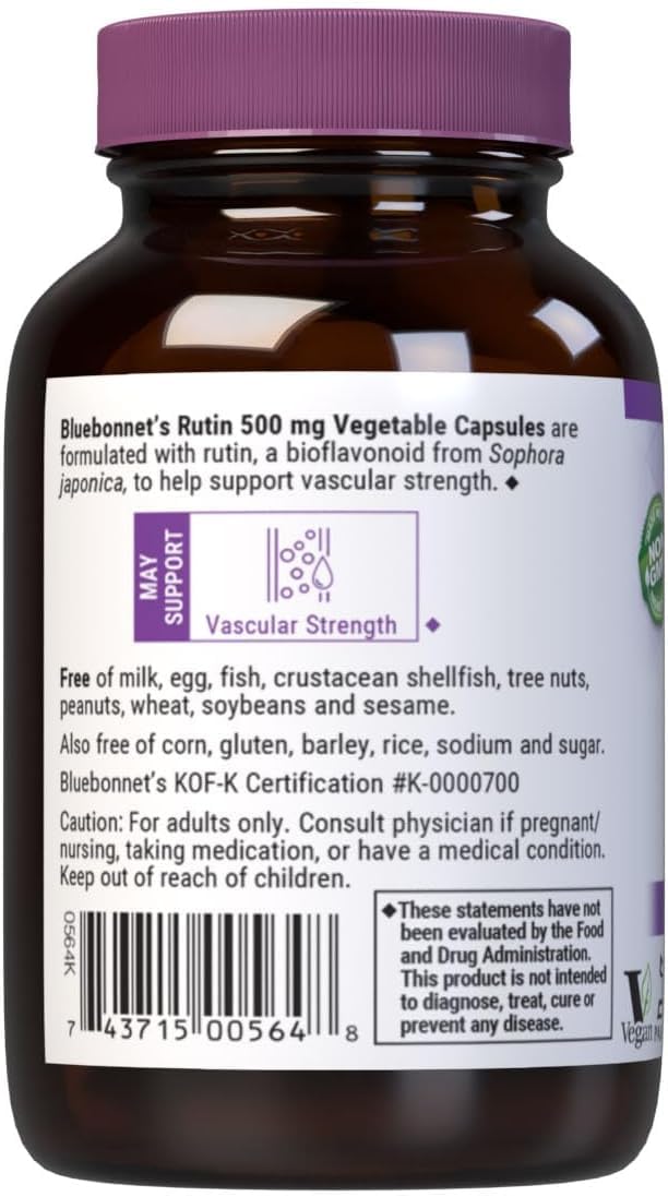 Comparaison de taille des capsules de BlueBonnet Rutin