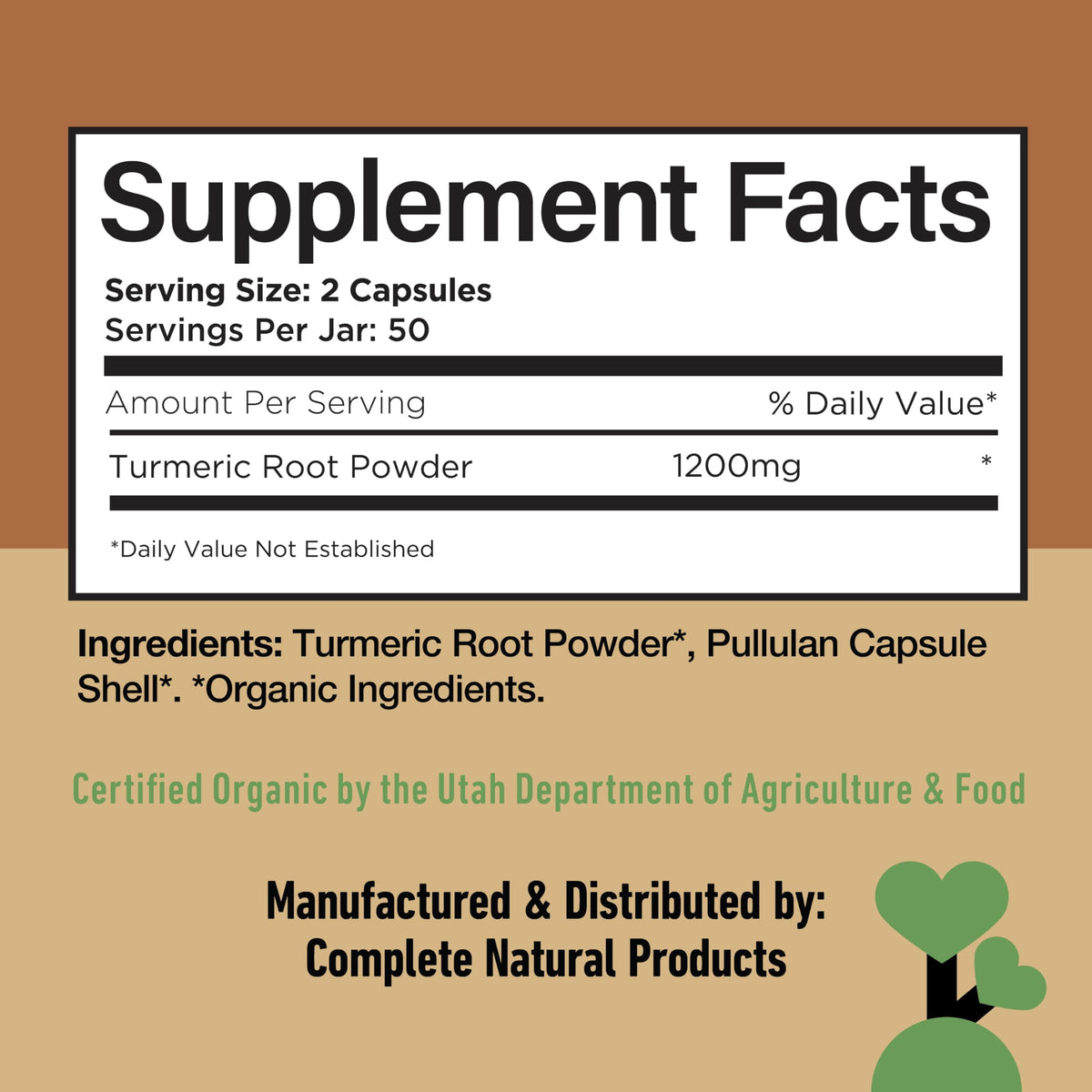 Comparaison de taille des capsules de Curcuma Bio 600mg