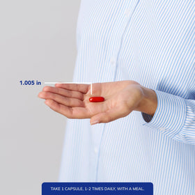 Comparaison des capsules de CoQ10 dans une main